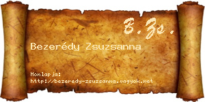 Bezerédy Zsuzsanna névjegykártya