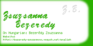 zsuzsanna bezeredy business card